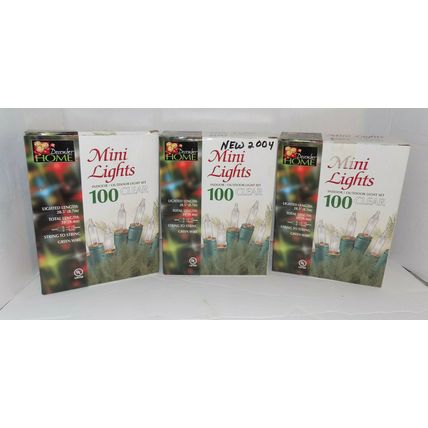 3 Packs 100 Clear Mini Christmas Lights Green Wire 28 Ft 300 Lights Total
