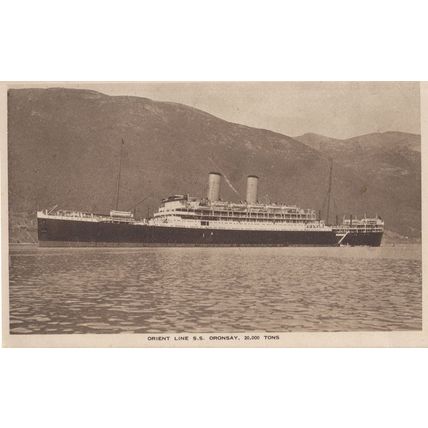 On Board The SS Oronsay Orient Line Ship Antique Official Postcard