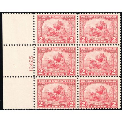 549, Mint FVF NH 2¢ Left Side Plate Block of Six *** Stuart Katz