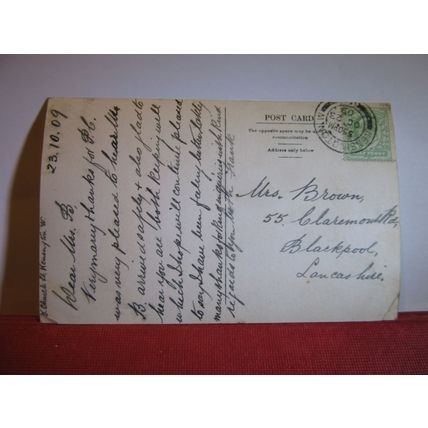 ROCHESTER CATHEDRAL, KENT used antique postcard RP 1909 pm =