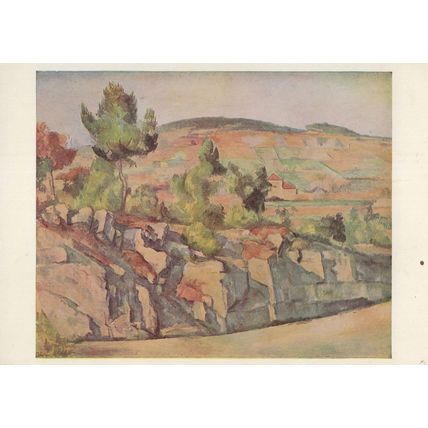 Paul Cezanne Alx Paysage Rocheux Tate Gallery Painting Postcard