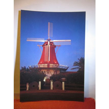 WINDMILL, ARUBA, NETHERLANDS ANTILLES, CARIBBEAN ISLAND unused postcard #