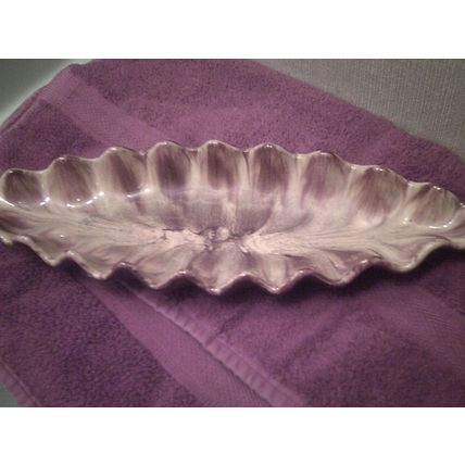 Golden Caramel ruffled edging ceramic dish