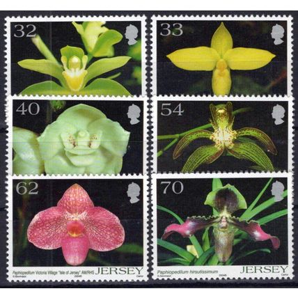 ZAYIX Jersey 1123-1128 MNH Orchids Flowers Nature Plants 092023SM44M