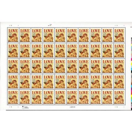 Charub Love 32 Cent Stamps Sheet of Fifty Postage Stamps Scott 2948