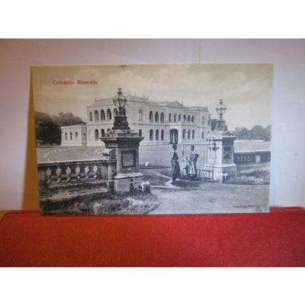 COLOMBO MUSEUM, CEYLON unused antique postcard Sri Lanka =