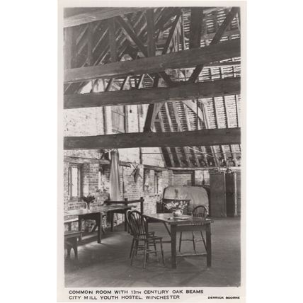 Antique Beams At Youth Hostel Winchester MINT Real Photo YHA Postcard