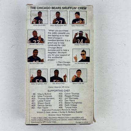 Chicago Bears Football Greatest Moments in Bears History & Superbowl Shuffle VHS