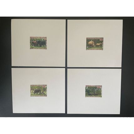 Côte d'Ivoire 2001 Mi. 1269 - 1272A De Luxe Abokouamékro Faune Rhinocéros Buffle
