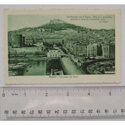 vintage postcard Napoli, Panorama dal Molo