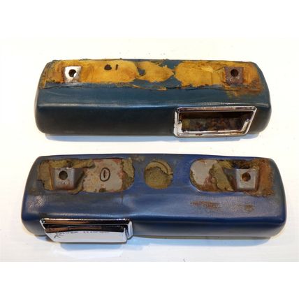 1966 67 68 69 70 Dodge Plymouth 9" Rear Armrests Pair OEM Blue Satellite Coronet