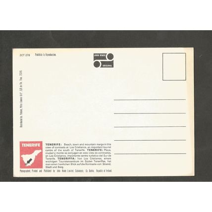 Postcard Canary Islands Tenerife John Hinde 2CT278 Los Cristianos