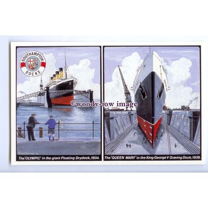LS1091 - White Star Line Liner - Olympic - artist - modern postcard