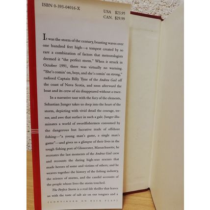 The Perfect Storm - Sebastian Junger - First U.S/Can Print - First Print - 1997