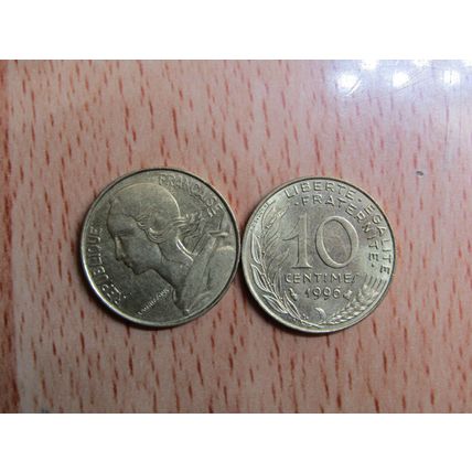 France Republic 1996 10 Centimes Coin