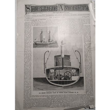 Oil Engine Signaling Plant On United States Lightship - Scientific American 1896
