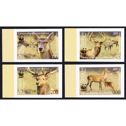 Tajikistan WWF Bactrian Deer 4v Imperf 2009 MNH SG#388-391 MI#527B-530B