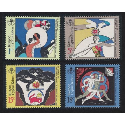 Cyprus Sport European States' Games Nicosia 4v 1989 MNH SG#735-738