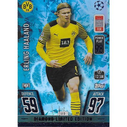Match Attax UCL/UEL/UECL 2021-22: Gemstone Ltd Ed., - Diamond, Haaland (Erling)