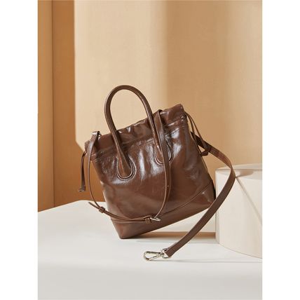 Genuine Leather Women's Handbag Diagonal Cross Bag Brown