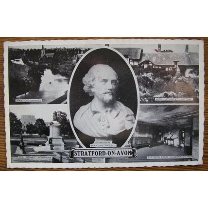 1960 postcard Stratford on Avon, multi-view
