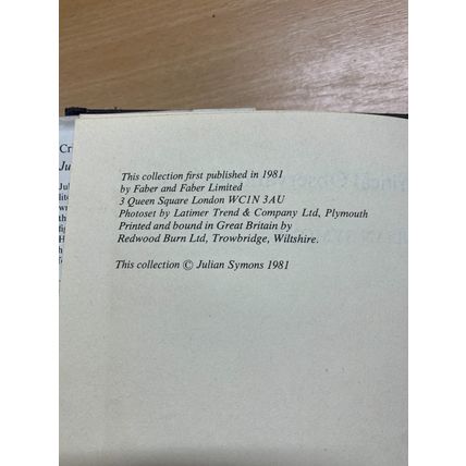 1981 JULIAN SYMONS 1ST EDITION "CRITICAL OBSERVATIONS" HARDBACK BOOK (P3)