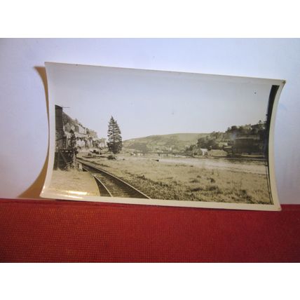 RAILWAY LINE, LOOE, CORNWALL vintage photograph =
