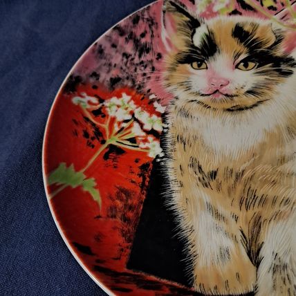 Vintage Jamestown Fine China Decorative CAT PLATE Kitten Porcelain Japan Dish