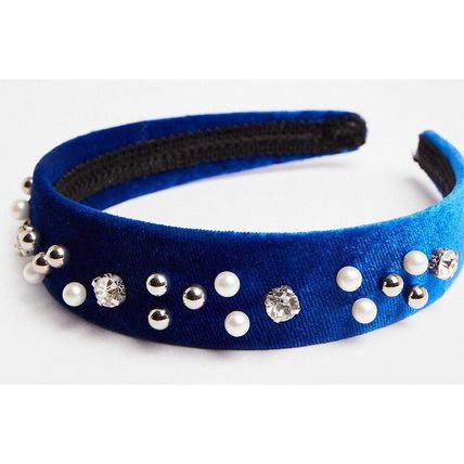 COAST Embellished Cobalt Velvet Headband - NEW