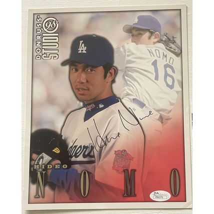 Hideo Nomo Signed Autographed 1998 Donruss Studio 8x10 Los Angeles Dodgers - JSA