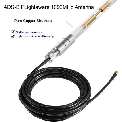 1090Mhz 978Mhz Dual Band ADS-B Antenna Flightaware Outdoor 5Dbi Fiberglass Anten