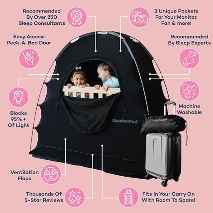 Slumberpod the Original Blackout Sleep Tent Travel Essential for Babies and Todd