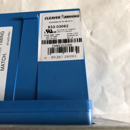 NEW CLEAVER BROOKS R7140L2015,833-03062 W/BASE,833-2730 BURNER CONTROLLER,ER