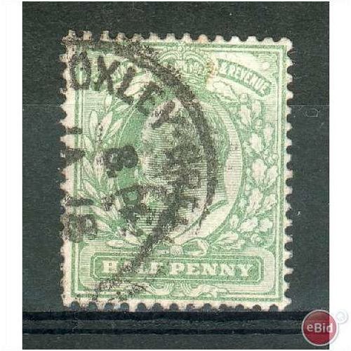 GB stamps 1902-10 - 1/2d SG215 Oxley Green cancel 1