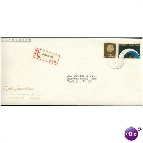 Netherlands 1962 - SG 781 + 928 - commercial cover 34