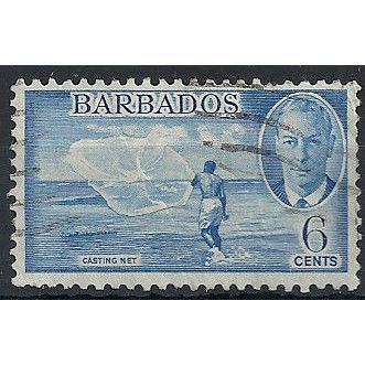 Barbados 1950 SG275 6c Light Blue Fine Used ...