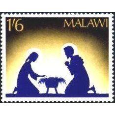 Malawi 1967 Christmas 1s 6d Nativity Mounted Mint MM SG 292 Sc 81 postage stamp