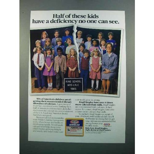 1986 Kraft Singles American Cheese Ad - Kids Deficiency