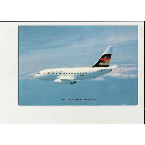 Aviation ANSETT BOEING 737-100 Postcard by Tiki (P.2908)