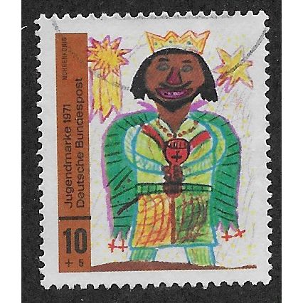 GER 1971 10pf+5 'CHILDRENS DRAWINGS' FINE USED (EBID60-488)