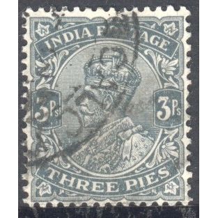 India 1911 - SG 201 - KGV 3p grey - used 11