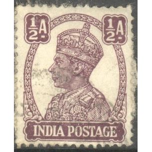 India 1940 - SG 266 - KGV1 ½a purple - used 2