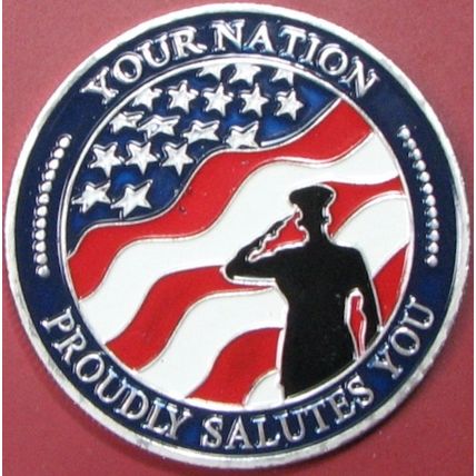 Thanks For Your Service. Casino Card Guard, Challenge Coin. Silver Tone. 30.