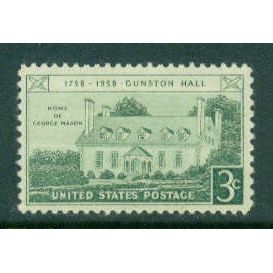 1108 3C Gunston Hall Fine MNH MA0199