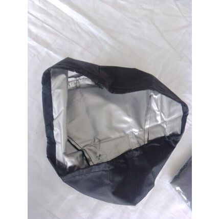 2Pcs Waterproof Bike Seat Cover Bicycle Saddle Rain Black / Silver