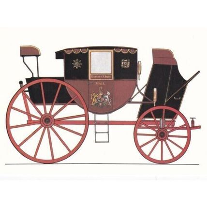 Exeter Mail Coach 1797 Postcard unused VGC