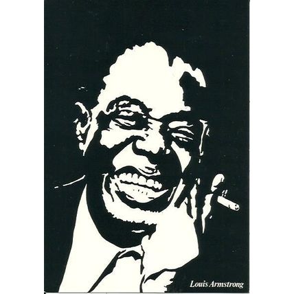 Music LOUIS ARMSTRONG Postcard (Beechwood 553571)