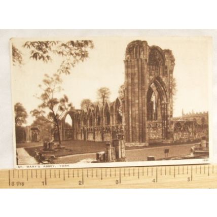 vintage postcard St Marys Abbey, York