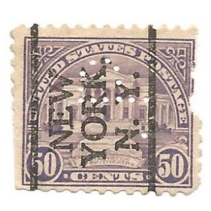 PRECANCELED-PERFIN NYC, NY L-5E S209 SP READ