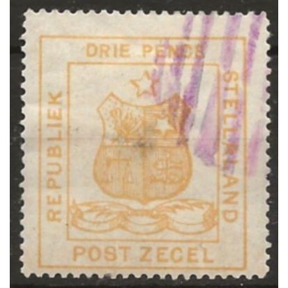 Stellaland 1884 SG2 3d Orange Fine Used Cat £375.00 ..